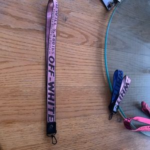 pink off-white lanyard (long version)